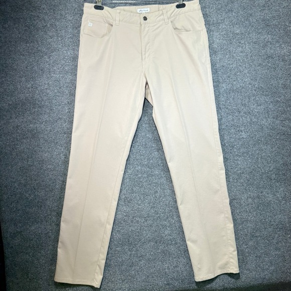 Peter Millar Other - Peter Millar EB66 Performance Pants Mens 36x32 Tan 5-Pocket Golf Chinos Outdoor